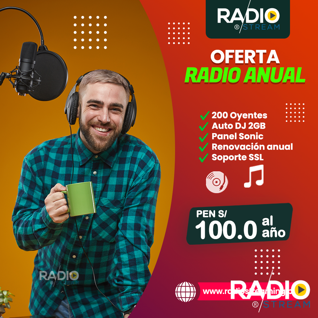 oferta radio streamign en perú pago al año